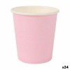 Set di Bicchieri Algon Monouso Cartone Rosa 20 Pezzi 120 ml (24 Unità)