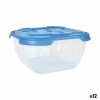 Set di scatole porta pranzo Tontarelli Nuvola 2 L Azzurro Quadrato 2 Pezzi (12 Unità)