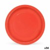 Set di piatti Algon Monouso Cartone Rosso 10 Pezzi 20 x 20 x 1,5 cm (36 Unità)