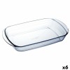 Pirofila da Forno Ô Cuisine Ocuisine Vidrio Rettangolare Trasparente Vetro 6 Unità 35 x 22 x 6 cm