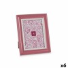 Cornice Portafoto Cristallo Rosa Plastica (6 Unità) (2 x 26 x 21 cm)