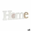 Cornice Portafoto Home Bianco Marrone Legno MDF (40 x 13,5 x 1,7 cm) (6 Unità)