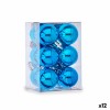 Set di palline di Natale Ø 3 cm Azzurro Plastica 12 x 6 x 6 cm (12 Unità)