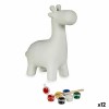 Salvadanaio da Dipingere Giraffa Ceramica 6,8 x 16,2 x 13,2 cm (12 Unità)
