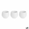 Set di Vasi Bianco Plastica 16,5 x 16,5 x 14,5 cm (4 Unità)