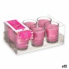 Set di Candele Profumate 16 x 6,5 x 11 cm (12 Unità) Bicchiere Orchidea