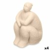 Statua Decorativa Beige Dolomite 18 x 30 x 19 cm (4 Unità) Donna Seduto