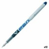 Penna a inchiostro liquido Pilot V Pen Monouso Penna per Calligrafia Azzurro Acciaio 0,4 mm (12 Unità)