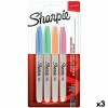 Set di Pennarelli Sharpie Multicolore 4 Pezzi 0,9 mm (3 Unità)