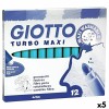 Set di Pennarelli Giotto Turbo Maxi Blu cielo (5 Unità)