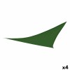 Tenda Aktive Triangolare 500 x 0,5 x 500 cm Poliestere Verde (4 Unità)