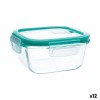 Porta pranzo Ermetico Quid Ciclon Turchese Vetro 800 ml (12 Unità)