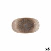 Vassoio per aperitivi Bidasoa Deneb Hydrozero Marrone 19 x 11 cm (6 Unità)