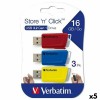 Memoria USB Verbatim STORE´N´CLICK Multicolore 16 GB 3 Pezzi (5 Unità)