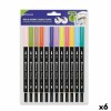Set di Pennarelli Bismark LETTERING Multicolore 12 Pezzi (6 Unità)